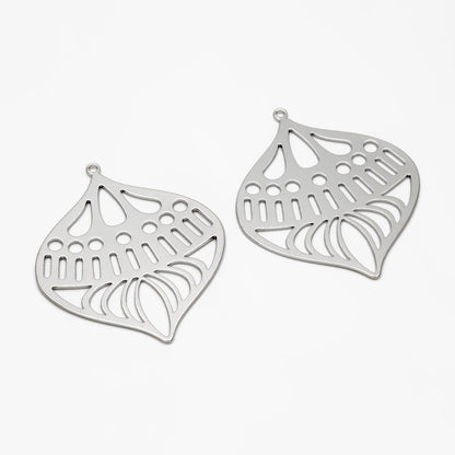 4pcs Gold/ Silver Geometry Teardrop Connector, Geometric Earring Charms, Teardrop Pendant Charms, Laser Cut Geometric Jewelry (GB-2402)