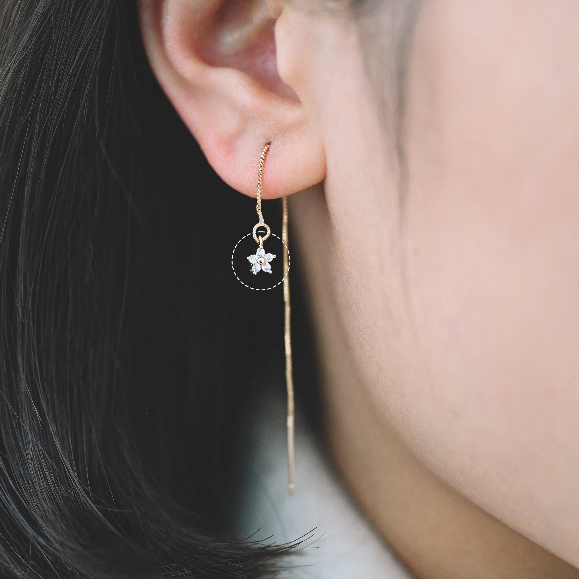 10pcs CZ Pave Gold Tiny Flower Charms, Flower Pendant, Jewelry Making, DIY Material, Crafts Supplies (GB-1762-A)