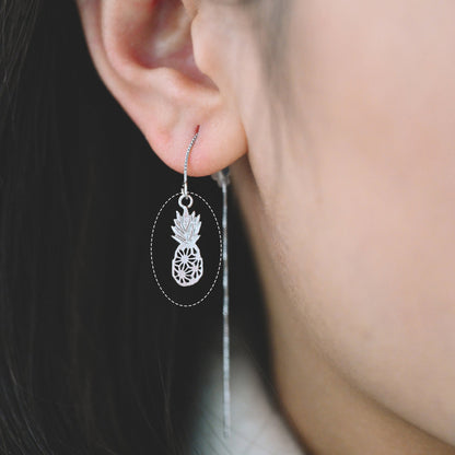 4pcs Gold /Silver Pineapple Charms 18x7mm, Real Gold/ Rhodium plated Brass, Lead Nickel Free (GB-4095-B)