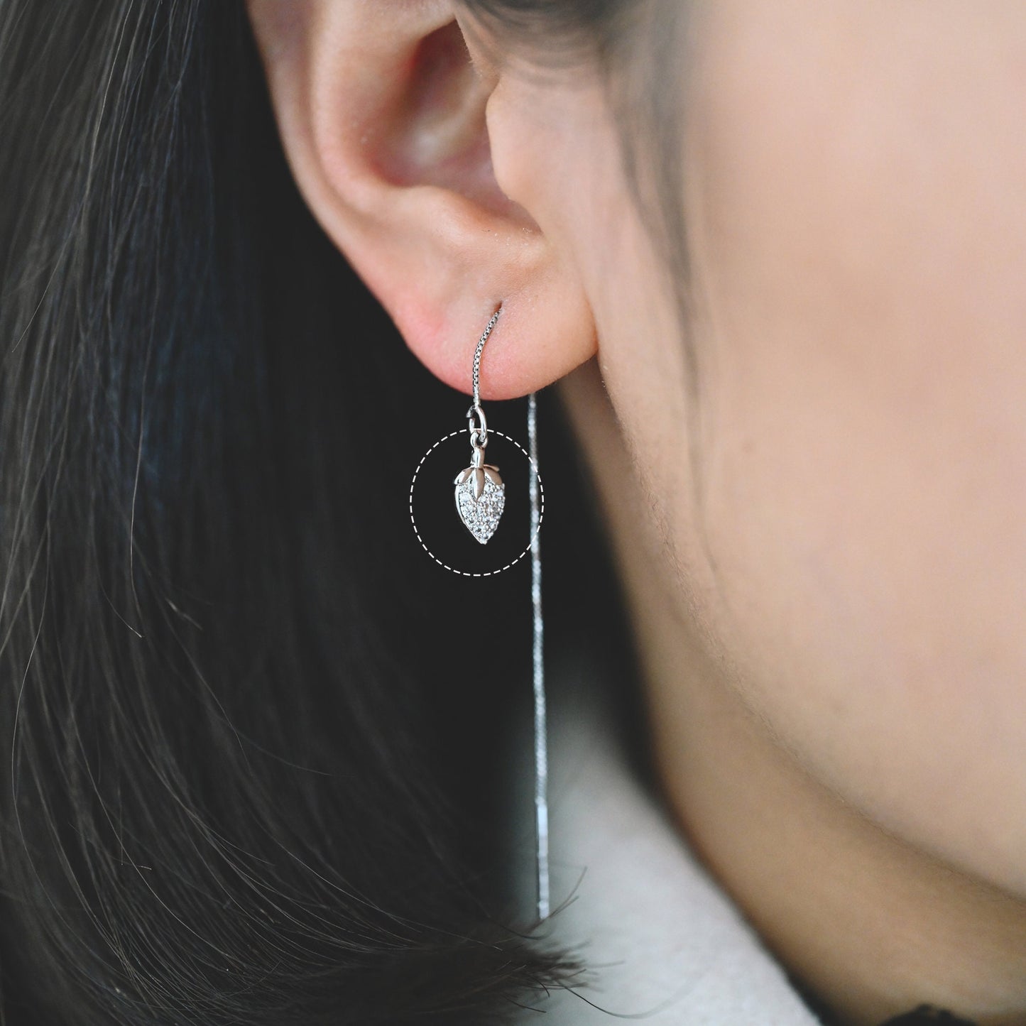 4pcs CZ Pave Gold/ Silver Tone Strawberry Charm Pendants 12x6mm, 18K Gold/ rhodium plated on Brass (GB-769)