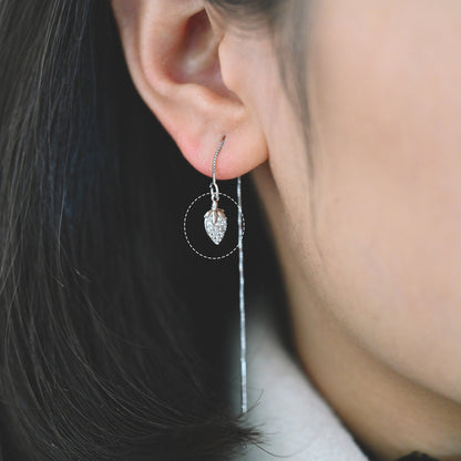 4pcs CZ Pave Gold/ Silver Tone Strawberry Charm Pendants 12x6mm, 18K Gold/ rhodium plated on Brass (GB-769)