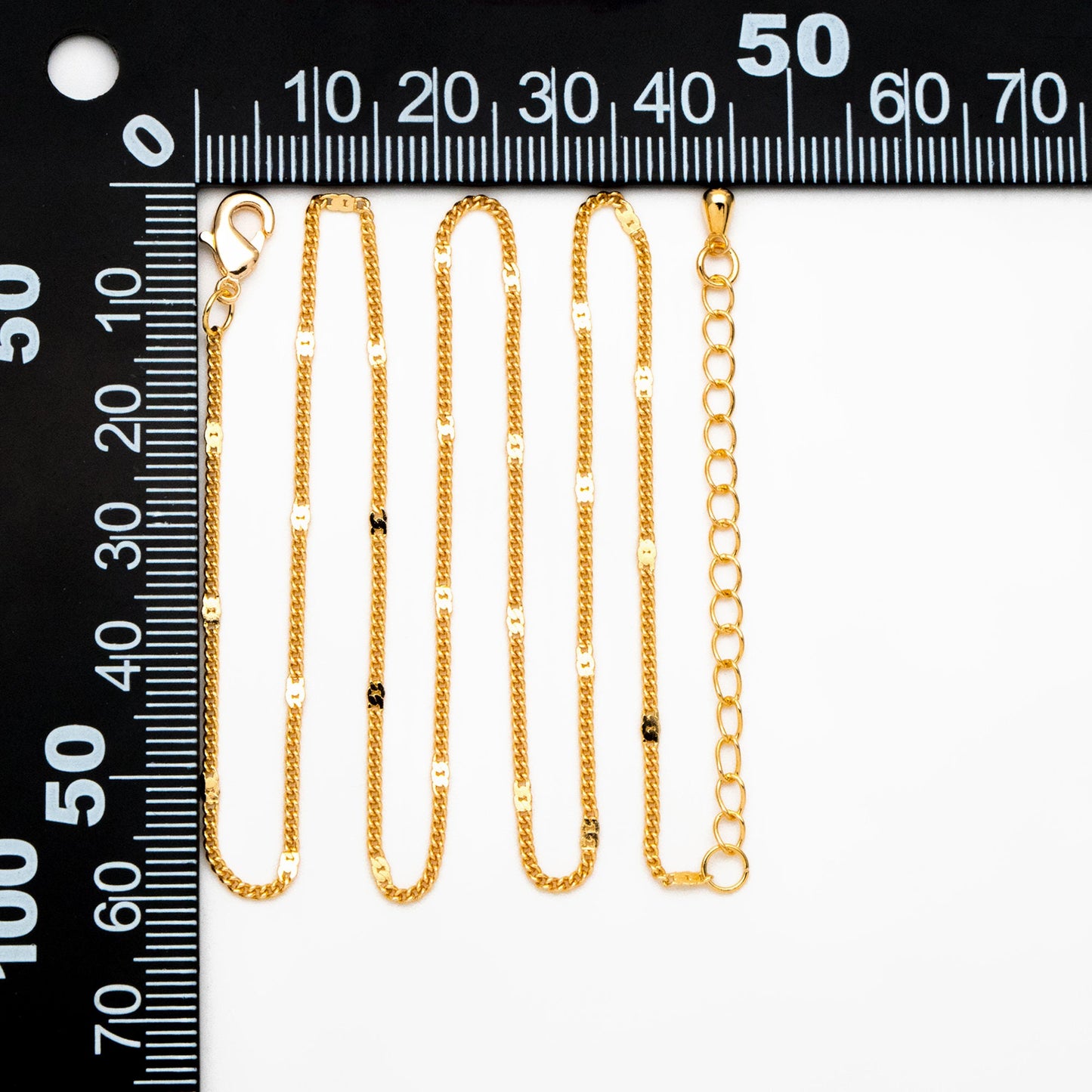 Dainty Gold/ Silver Curb Chains 1.3mm, Finished Bracelet/ Anklet/ Necklace with Adjustable Extender, Ready to Wear (#LK-128)