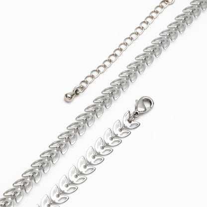 Gold/ Silver tone Flat Chevron Chain 6.3mm, Finished Bracelet/ Anklet/ Necklace with Extender Chain, Ready to Wear (#LK-161)