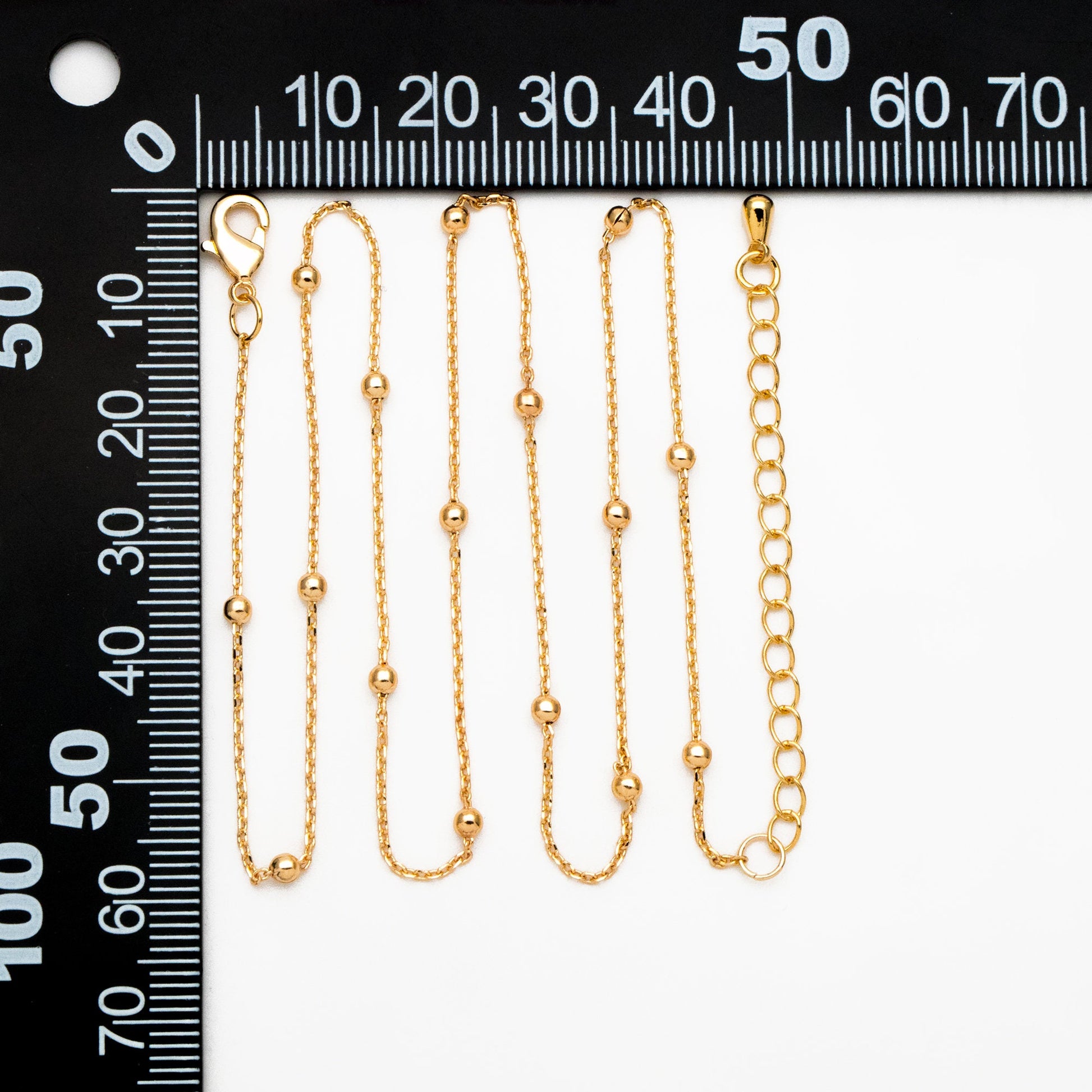 Gold/ Silver Satellite Chains, Finished Bracelet/ Anklet/ Necklace with Extender Chain, Ready to Wear (#LK-170)