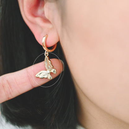 4pcs CZ Pave Gold Butterfly Charm Pendants, Jewelry Findings, Wholesale Supplies (GB-3561-D)