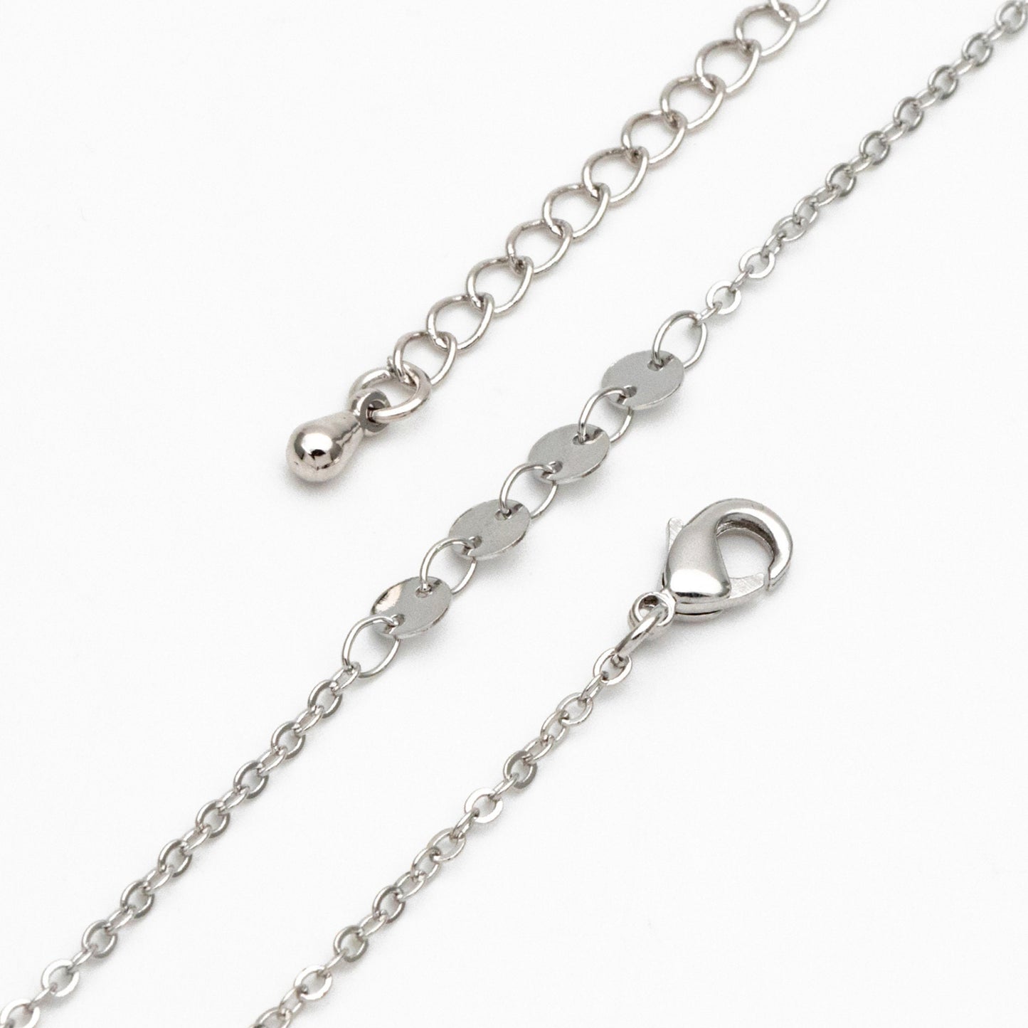 Gold/ Silver/ Rose Gold Disc Chains 4mm, Finished Bracelet/ Anklet/ Necklace with Extender, Ready to Wear (#LK-190)