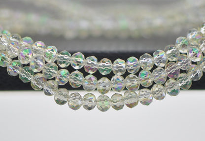 Crystal Glass Rondelle Faceted beads 3x4mm Spring Green -(BZ04-111)/ 145pcs