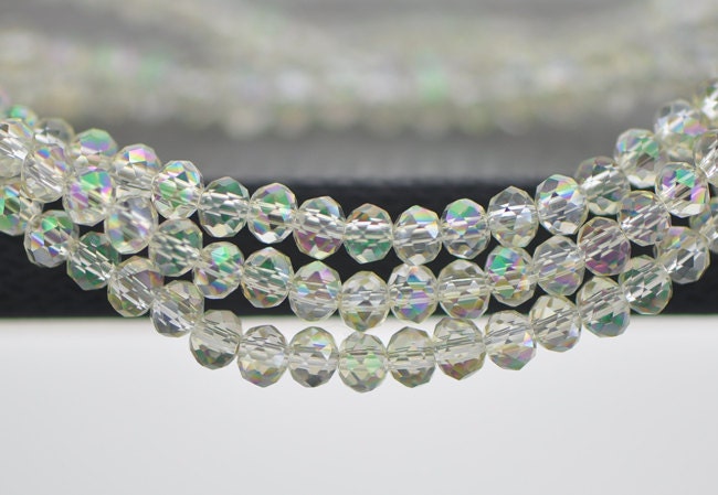 Crystal Glass Rondelle Faceted beads 3x4mm Spring Green -(BZ04-111)/ 145pcs