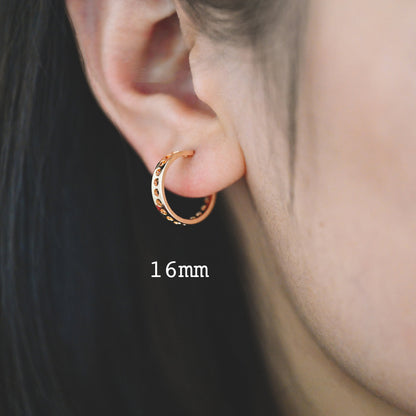 10pcs Gold plated Brass Earring Posts 16/26mm, Geometric Circle Stud Earring with Multi Holes (GB-524)