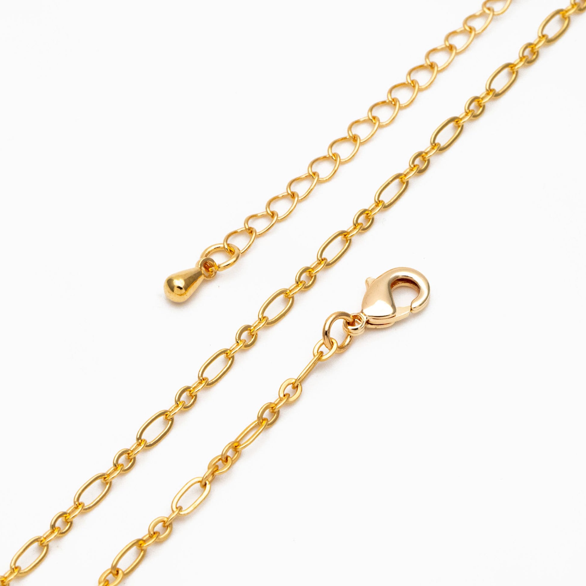 Gold/ Silver/ Rose Gold Oval Cable Chains 2.4mm, Finished Bracelet/ Anklet/ Necklace with Extender Chain, Ready to Wear (#LK-285)