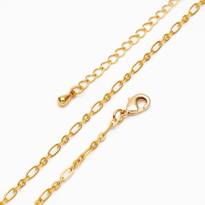 Gold/ Silver/ Rose Gold Oval Cable Chains 2.4mm, Finished Bracelet/ Anklet/ Necklace with Extender Chain, Ready to Wear (#LK-285)