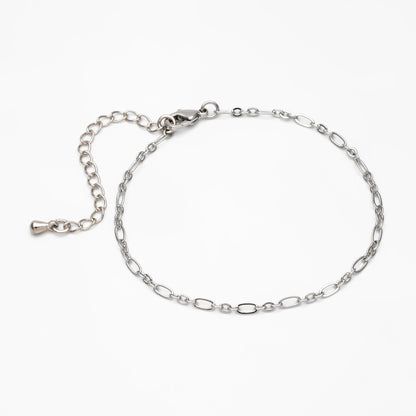 Gold/ Silver/ Rose Gold Oval Cable Chains 2.4mm, Finished Bracelet/ Anklet/ Necklace with Extender Chain, Ready to Wear (#LK-285)