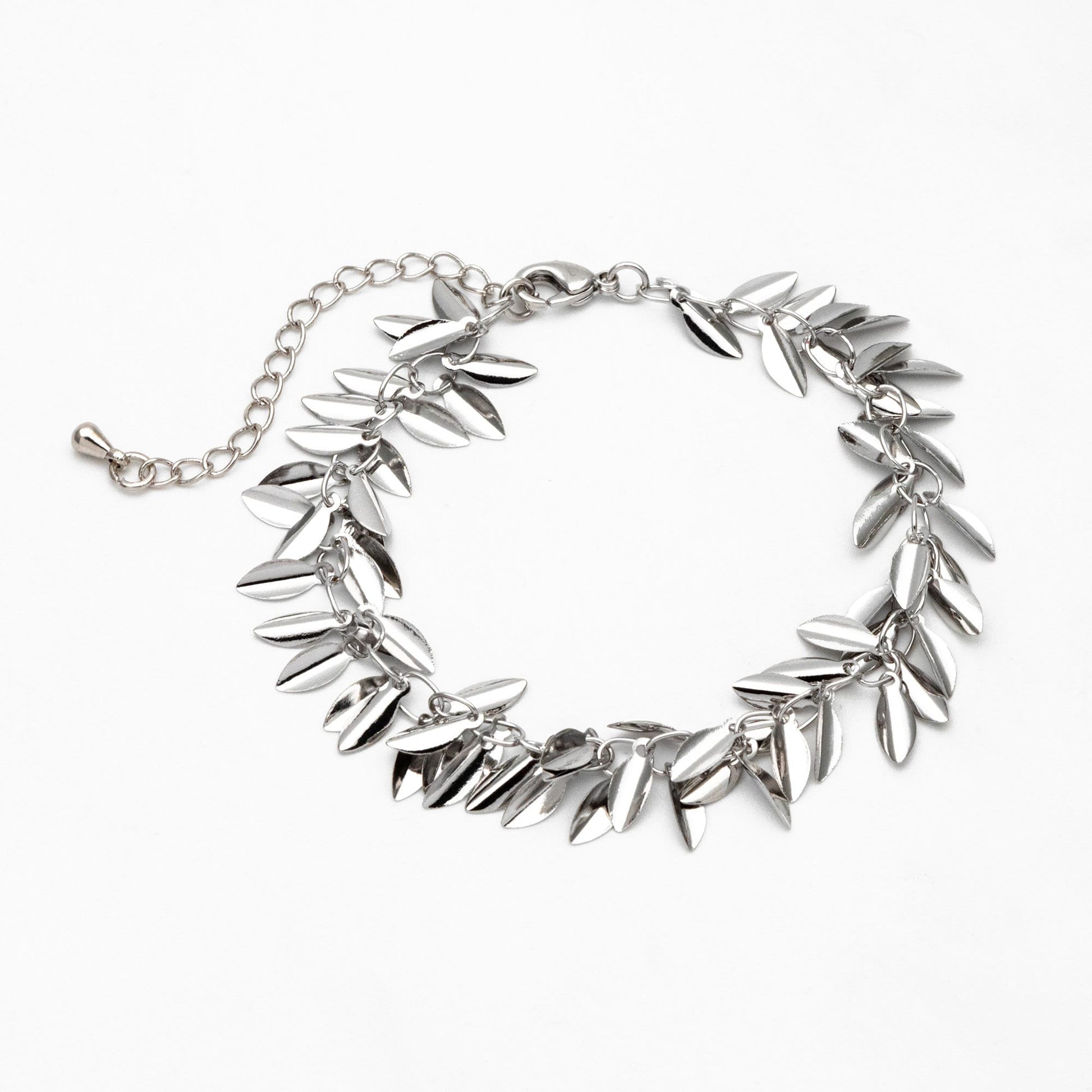 Gold/ Sliver Tone Leaf Chain, Finished Bracelet/ Anklet/ Necklace with Extender Chain, Ready to Wear (#LK-197)