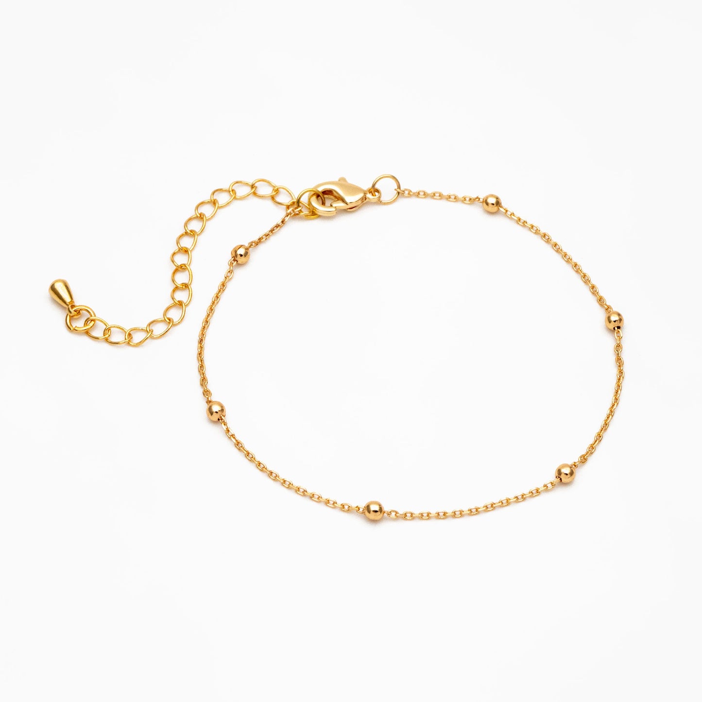 Gold/ Silver Satellite Chains, Finished Bracelet/ Anklet/ Necklace with Extender Chain, Ready to Wear (#LK-170)