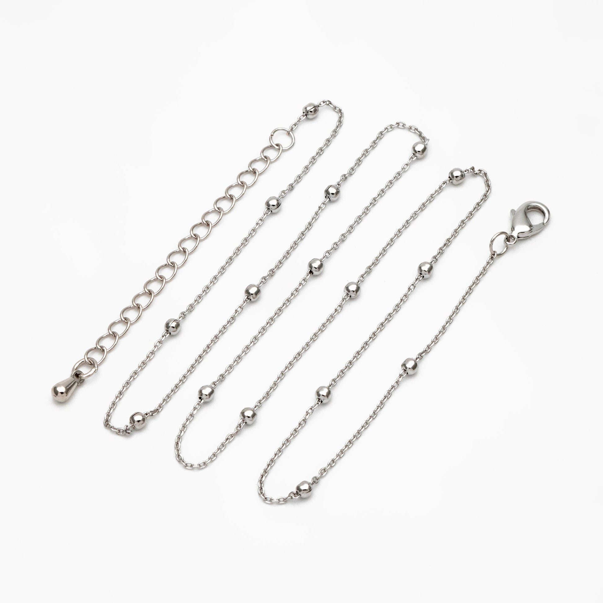 Gold/ Silver Satellite Chains, Finished Bracelet/ Anklet/ Necklace with Extender Chain, Ready to Wear (#LK-170)