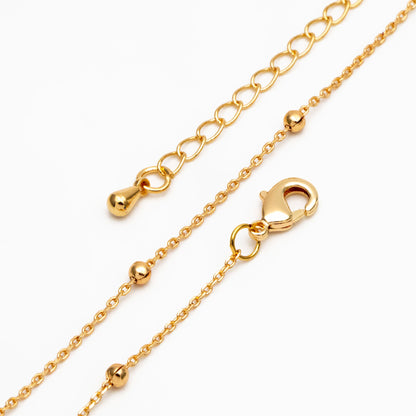 Gold/ Silver Satellite Chains, Finished Bracelet/ Anklet/ Necklace with Extender Chain, Ready to Wear (#LK-170)