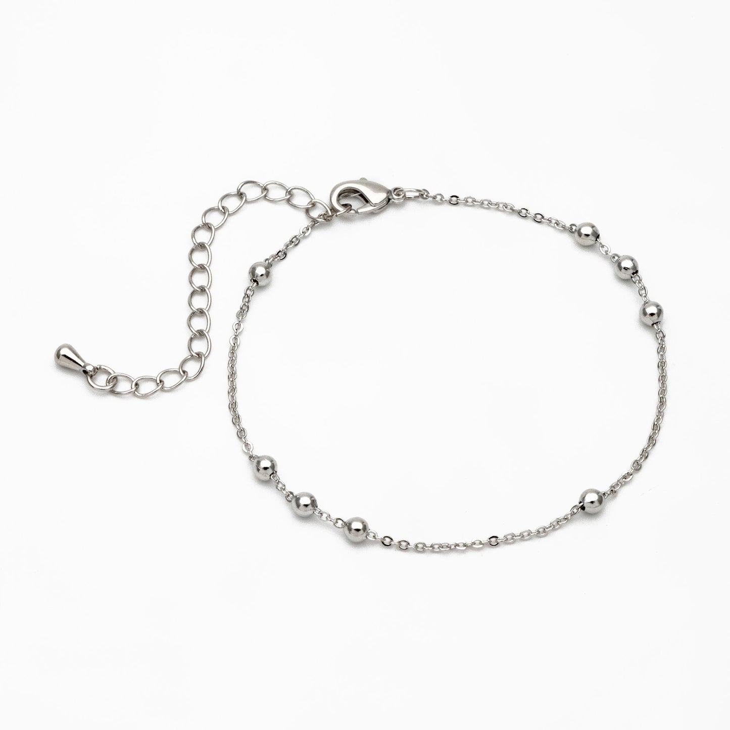 Gold/ Silver/ Rose Gold Beaded Chains, Finished Bracelet/ Anklet/ Necklace with Extender Chain, Ready to Wear (#LK-165)