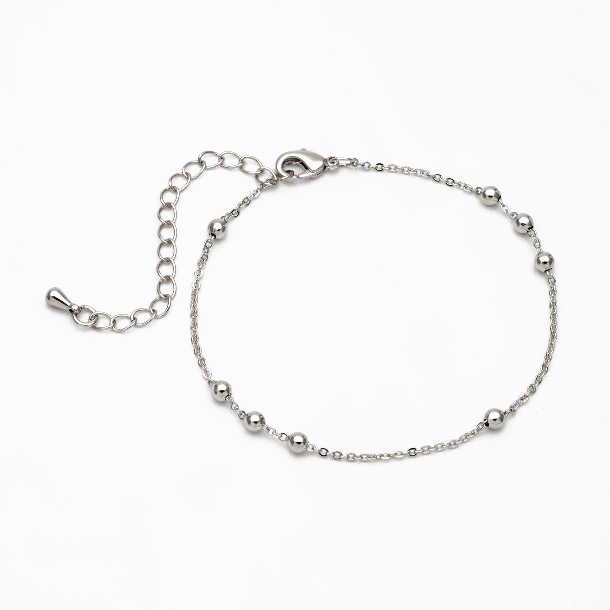 Gold/ Silver/ Rose Gold Beaded Chains, Finished Bracelet/ Anklet/ Necklace with Extender Chain, Ready to Wear (#LK-165)