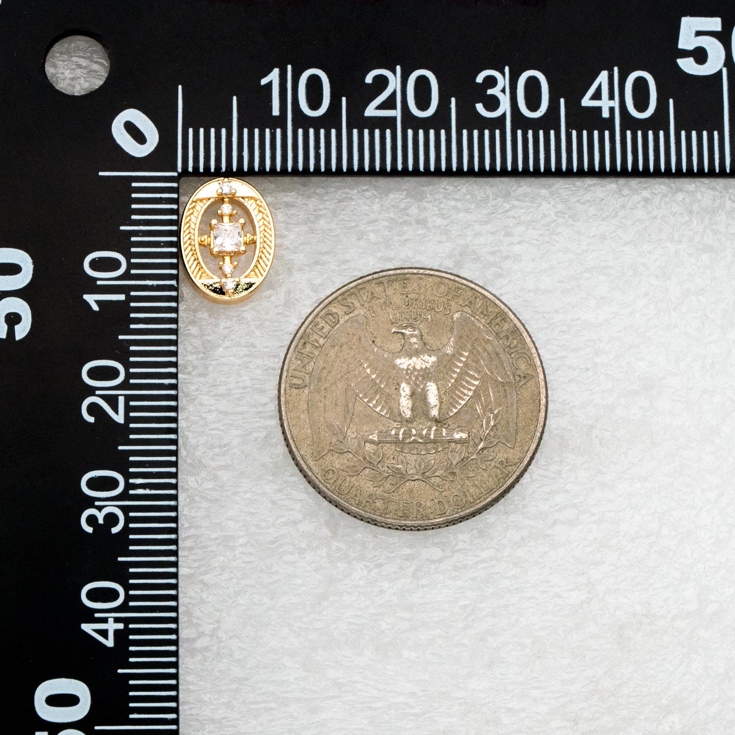 4pcs CZ Pave Gold Oval Earrings, Gold Plated Brass, Dainty Geometric Stud Earrings (#GB-4251)