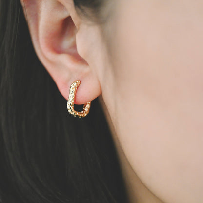 10pcs Gold/ Silver Oval Hoop Earrings, Gold/ Rhodium plated Brass, Geometric Earring Hoops (GB-3739)