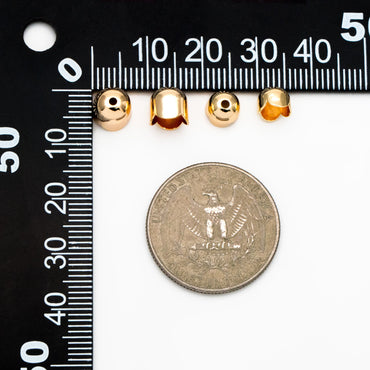 20pcs Gold Floral Bead Caps 6x5/ 7x7mm, Gold plated Brass, Lead Nickel Free (GB-054)