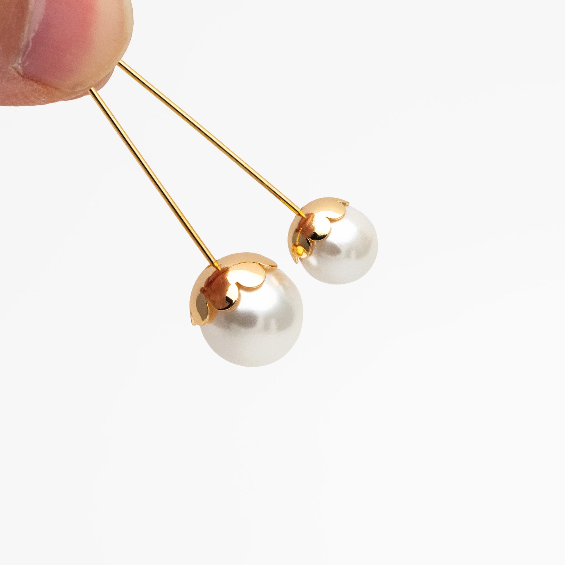 20pcs Gold/ Silver Tone Floral Bead Caps 7.5/ 10mm, Real Gold/ Rhodium plated Brass, Lead Nickel Free (GB-056)