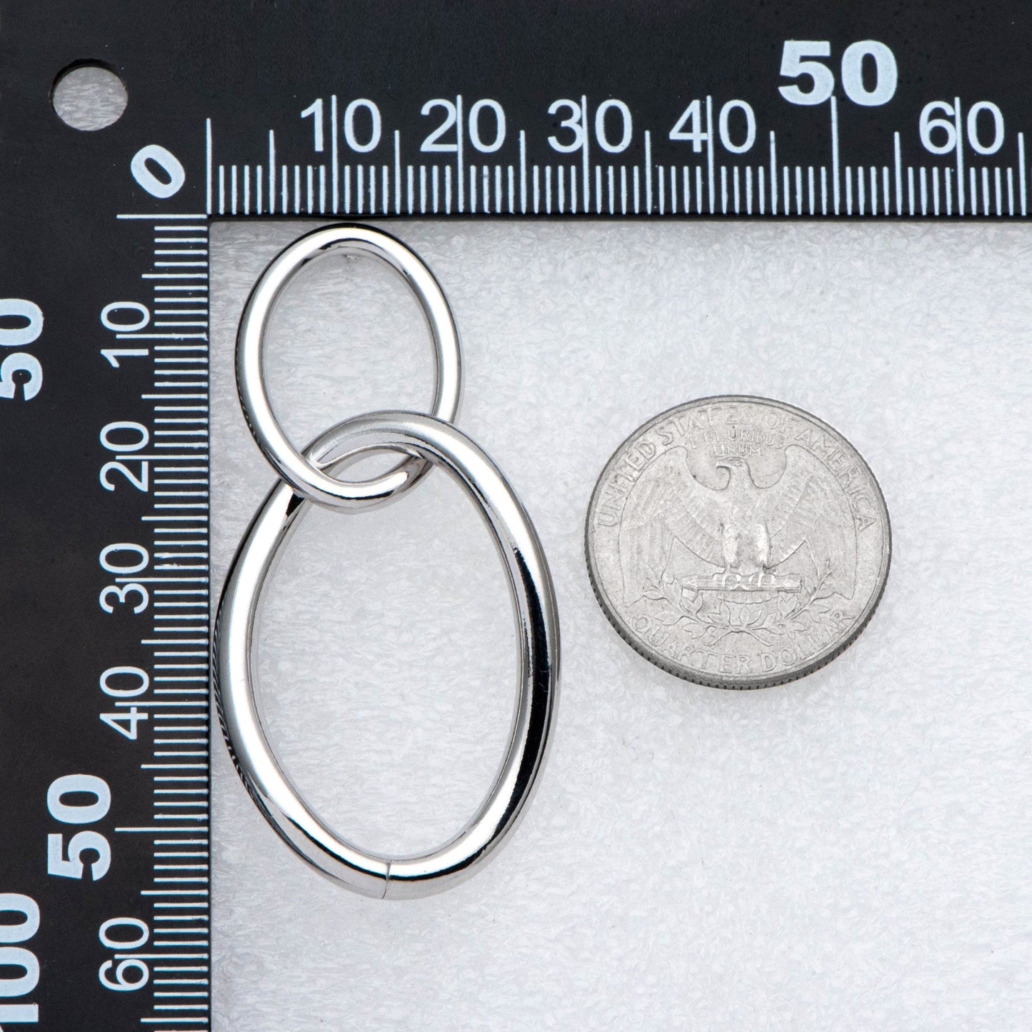 4pcs Gold / Silver Tone Long Oval Ear Posts, 18K Gold/ Rhodium plated Brass, Minimalist Earrings (GB-2045)