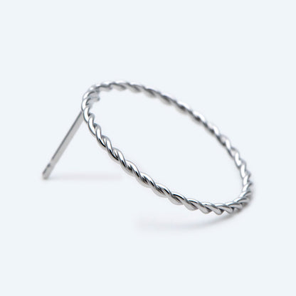 10pcs Circle Ear Posts 20mm, Gold / Rhodium Plated Brass, Geometric Ring Stud Earrings (#GB-2248)