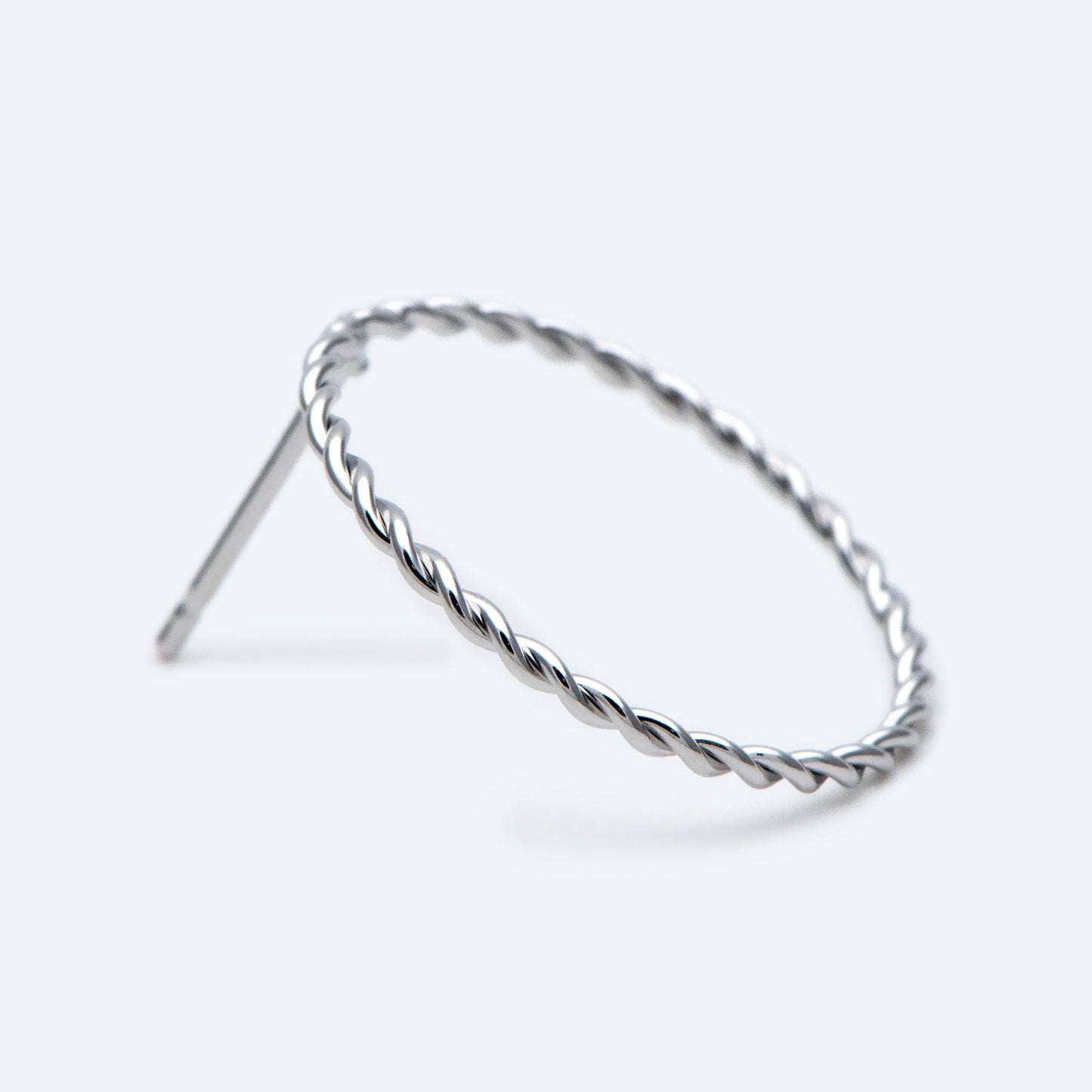 10pcs Circle Ear Posts 20mm, Gold / Rhodium Plated Brass, Geometric Ring Stud Earrings (#GB-2248)