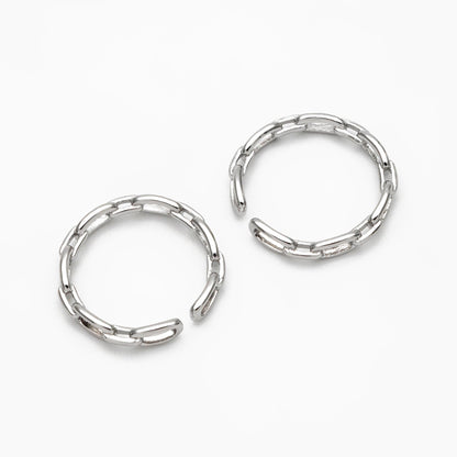 4pcs Gold/ Silver Chain Ring, Chain Ring, Adjustable Gold Ring, Dainty Rings, Adjustable Ring, Gold/ Rhodium Plated Rings (#JZ-037)