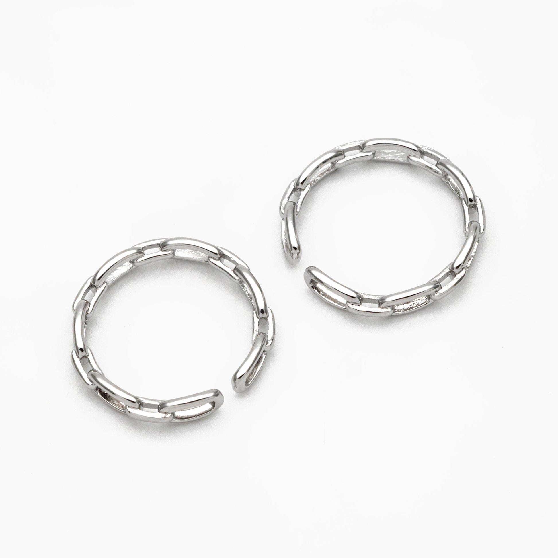 4pcs Gold/ Silver Chain Ring, Chain Ring, Adjustable Gold Ring, Dainty Rings, Adjustable Ring, Gold/ Rhodium Plated Rings (#GB-1695)