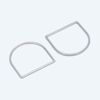 10pcs Gold/ Silver tone Horseshoe Loops, Geometric Hoop Link Connectors, Gold/ Rhodium plated BrassHorse Shoe Hoop Pendants (GB-1314)