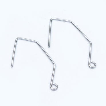10pcs Gold/ Silver tone Ear Hooks 32x18mm, Gold/ Rhodium plated Brass Simple Earwires Earring Components (GB-947-B)