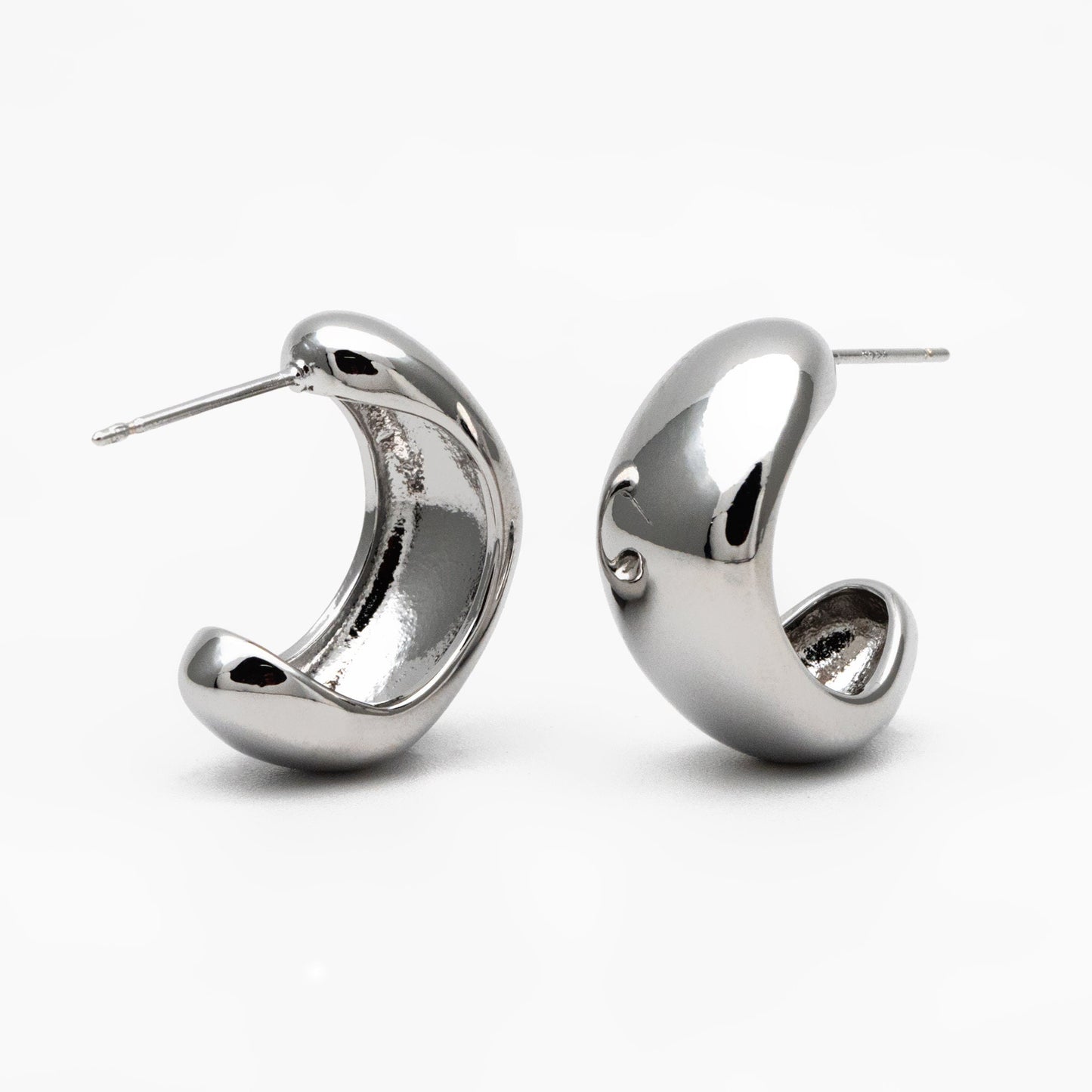 10pcs Gold/ Silver Minimalist Ear Posts, 18K Gold/ Rhodium plated Brass Ear Posts, Stud Earrings (GB-2042)