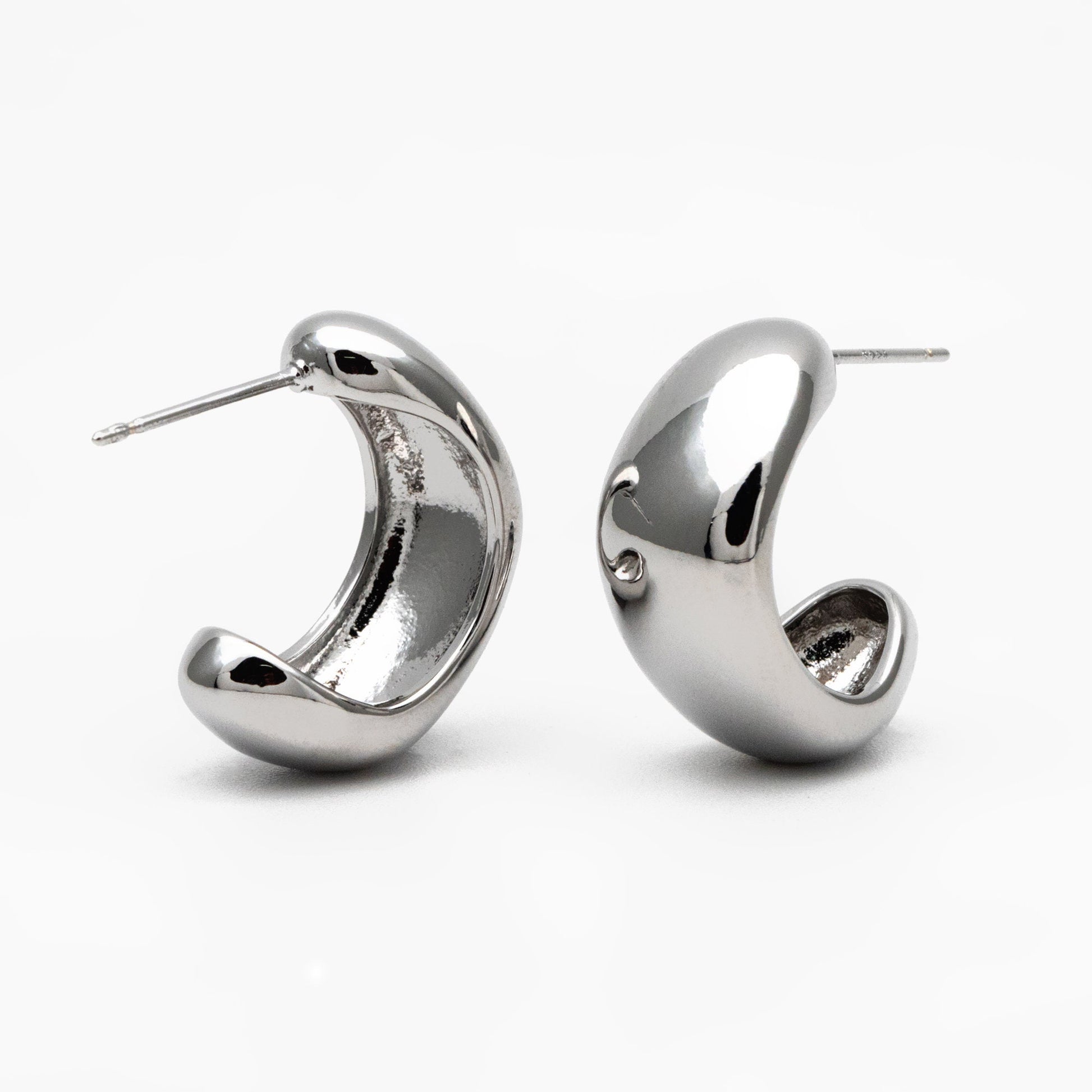 10pcs Gold/ Silver Minimalist Ear Posts, 18K Gold/ Rhodium plated Brass Ear Posts, Stud Earrings (GB-2042)