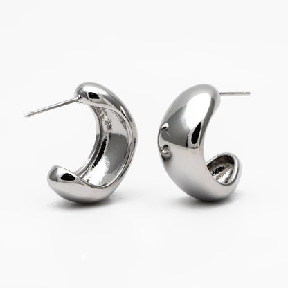 10pcs Gold/ Silver Minimalist Ear Posts, 18K Gold/ Rhodium plated Brass Ear Posts, Stud Earrings (GB-2042)