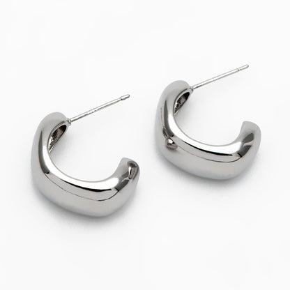 10pcs Gold/ Silver Minimalist Ear Posts, 18K Gold/ Rhodium plated Brass Ear Posts, Stud Earrings (GB-2042)