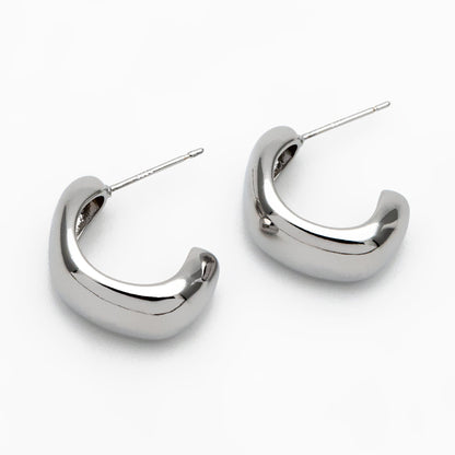 10pcs Gold/ Silver Minimalist Ear Posts, 18K Gold/ Rhodium plated Brass Ear Posts, Stud Earrings (GB-2042)