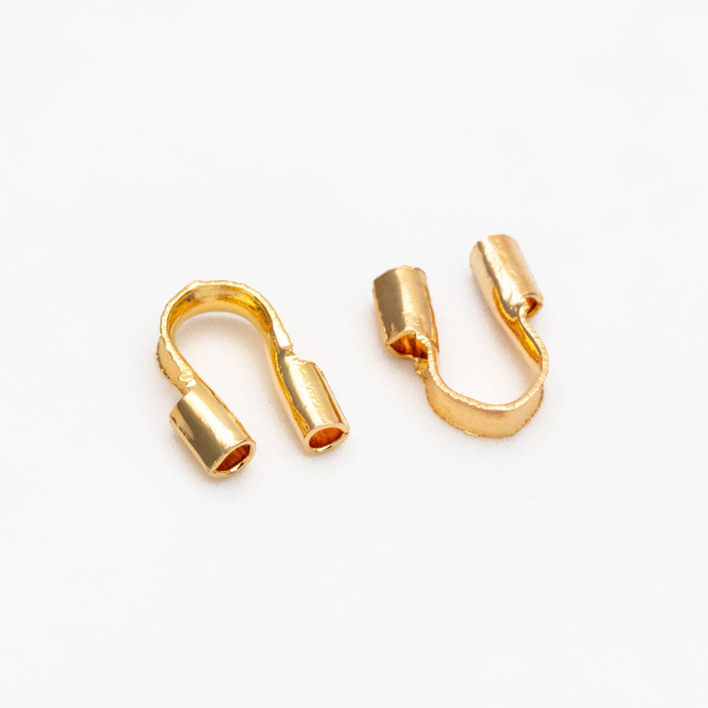 50pcs Gold/ Silver tone Wire Guardians 4.5mm, Gold/ Rhodium Plated Brass Thread Protectors (GB-092)