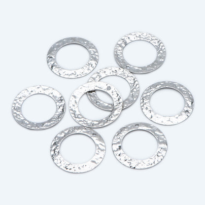 10pcs Gold/ Silver tone Circle Disc Pendant 21mm, Gold/ Rhodium plated Brass Geometric Hammered Charms (GB-1422-G)