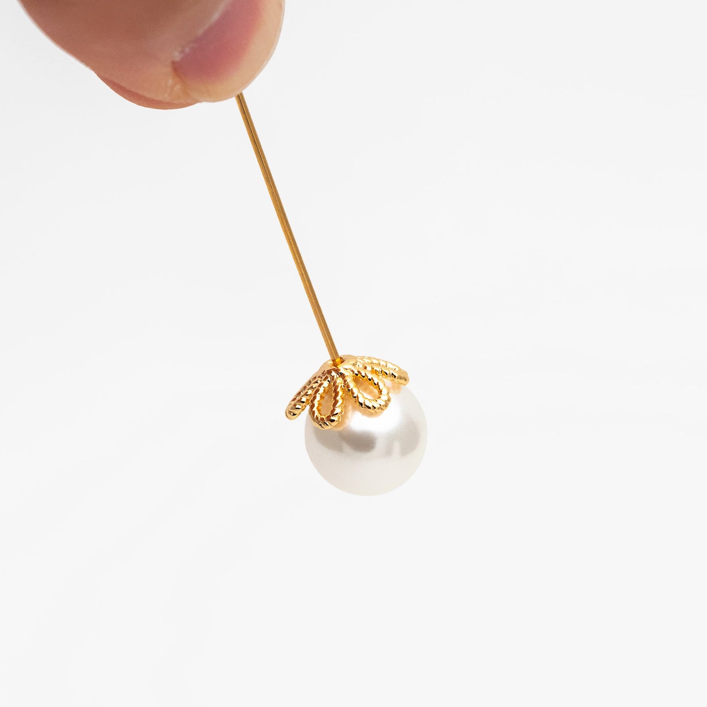 20pcs Gold/ Silver Floral Bead Caps 10mm, Fit 12mm Beads, Real Gold/ Rhodium plated Brass, Lead Nickel Free (GB-196)