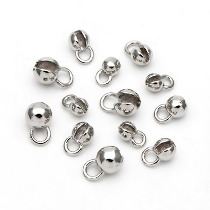 20pcs Gold Crimp Ends, Cord Ends, Clam Shell Bead Tip, Ball Chain Connector, Chain Crimps, Gold Plated Findings (GB-2832)