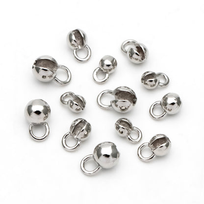 20pcs Gold Crimp Ends, Cord Ends, Clam Shell Bead Tip, Ball Chain Connector, Chain Crimps, Gold Plated Findings (GB-2832)