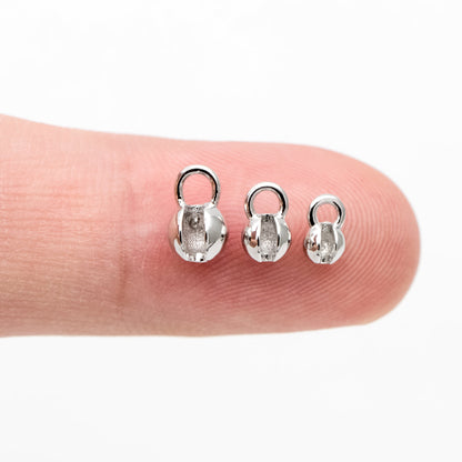 20pcs Gold Crimp Ends, Cord Ends, Clam Shell Bead Tip, Ball Chain Connector, Chain Crimps, Gold Plated Findings (GB-2832)