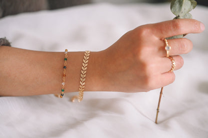 Gold/ Rhodium plated Brass Chevron Leaf Chain 6.3mm, Finished Bracelet/ Anklet/ Necklace with Extender Chain, Ready to Wear (#LK-153)