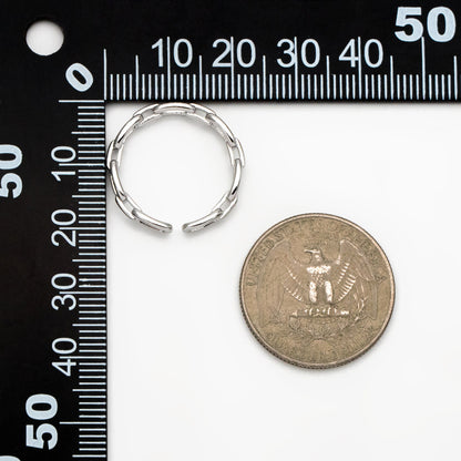 4pcs Gold/ Silver Chain Ring, Chain Ring, Adjustable Gold Ring, Dainty Rings, Adjustable Ring, Gold/ Rhodium Plated Rings (#GB-1695)