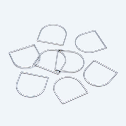 10pcs Gold/ Silver tone Horseshoe Loops, Geometric Hoop Link Connectors, Gold/ Rhodium plated BrassHorse Shoe Hoop Pendants (GB-1314)