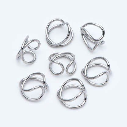 10pcs Gold/ Silver tone Ear Cuff, Cartilage, Dainty Earcuff Earring (GB-2826-E)