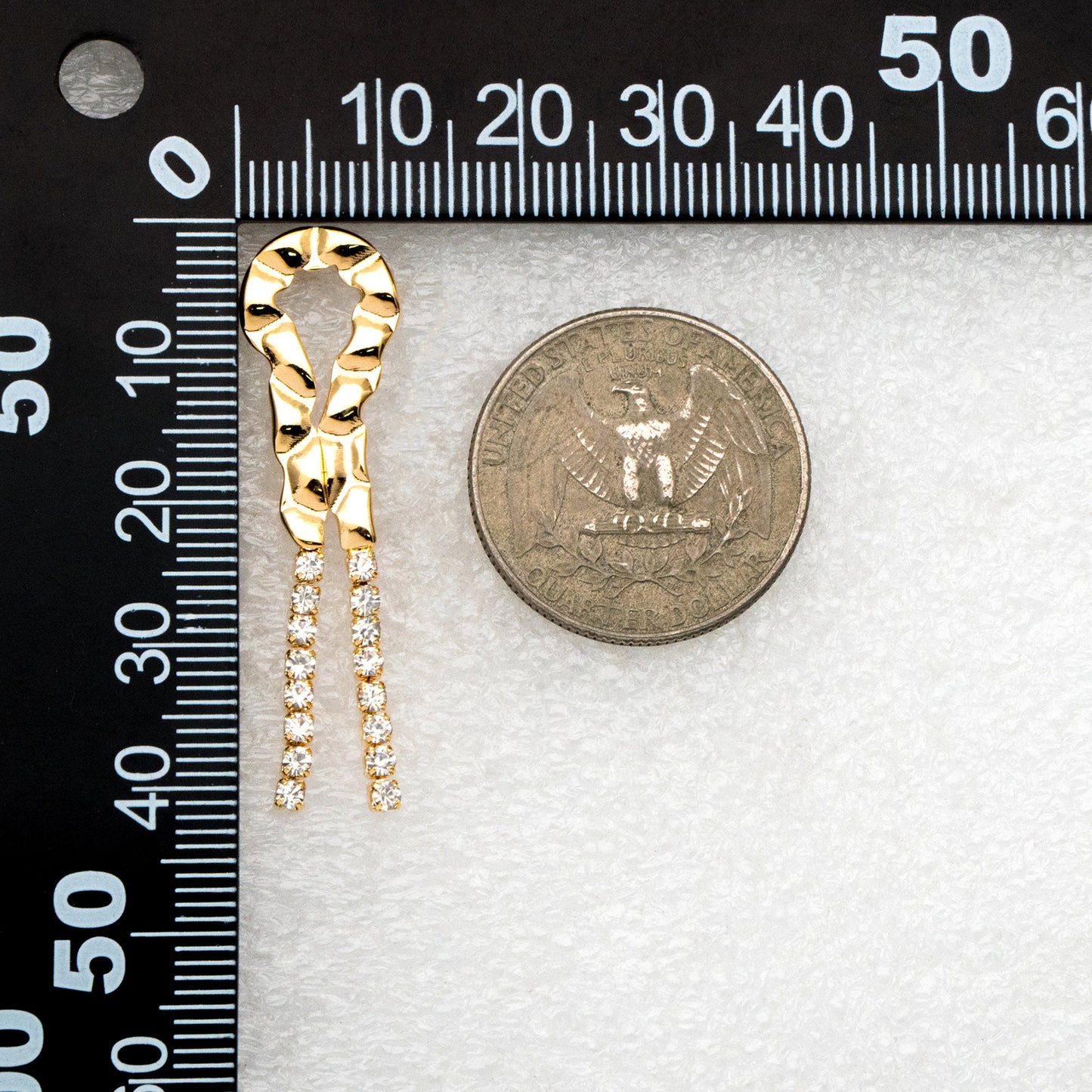 4pcs CZ Pave Gold/ Silver Chain Tassel Earrings, Tassel Stud Earring, Dangling Earrings, Minimalist Earrings (GB-4292)