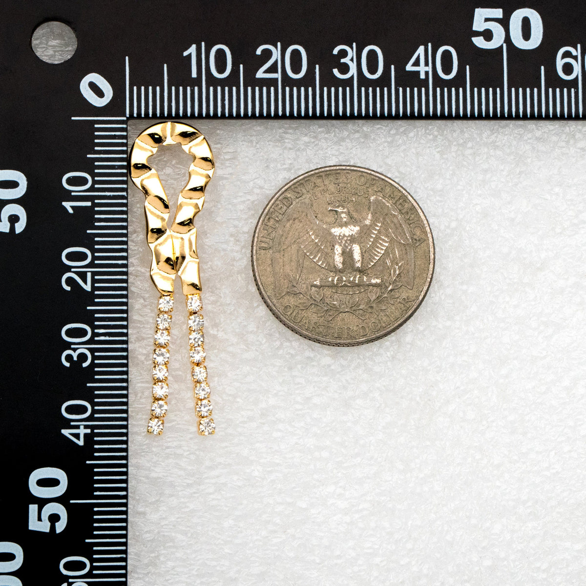 4pcs CZ Pave Gold/ Silver Chain Tassel Earrings, Tassel Stud Earring, Dangling Earrings, Minimalist Earrings (GB-4292)